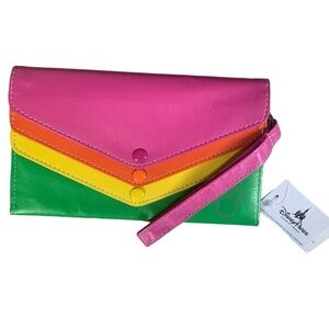 NWT Disney Parks  🌈Rainbow Wristlet/ Ticket envelope Clutch